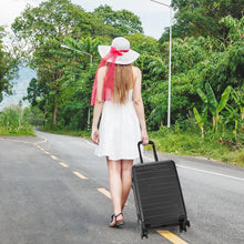 Load image into Gallery viewer, Lightweight Hard Shell Suitcase Carry On Hand Cabin Luggage W/ TSA Lock Black