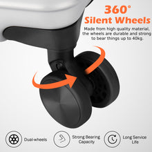 Load image into Gallery viewer, Lightweight Hard Shell Suitcase Carry On Hand Cabin Luggage W/ TSA Lock Silver