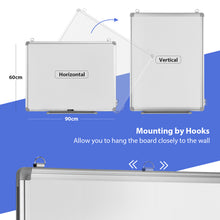 Load image into Gallery viewer, Double Sided Magnetic Dry Erase Whiteboard Portable Hanging Board w/Pen Tray
