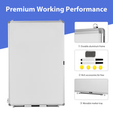 Load image into Gallery viewer, Double Sided Magnetic Dry Erase Whiteboard Portable Hanging Board w/Pen Tray