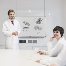 Load image into Gallery viewer, Double Sided Magnetic Dry Erase Whiteboard Portable Hanging Board w/Pen Tray