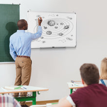 Load image into Gallery viewer, Double Sided Magnetic Dry Erase Whiteboard Portable Hanging Board w/Pen Tray