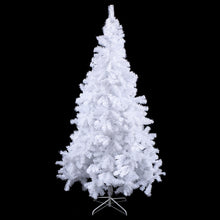 Load image into Gallery viewer, 6FT Hinged Christmas Tree Artificial White Xmas Tree with Metal Stand Decoration