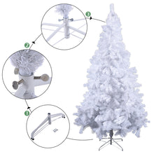 Load image into Gallery viewer, 7FT Artificial Christmas Tree Realistic White Xmas Tree With Metal Stand