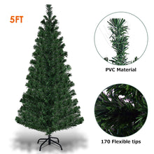 Load image into Gallery viewer, 1.5m Fiber Optic Artificial Christmas Tree Xmas Decoration Tree Indoor Outdoor