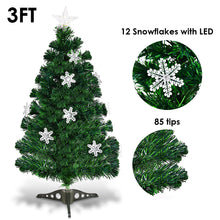 Load image into Gallery viewer, 3FT Artificial Fibre Optic Christmas Tree Green Color Changing Xmas Tree Decor