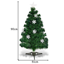 Load image into Gallery viewer, 3FT Artificial Fibre Optic Christmas Tree Green Color Changing Xmas Tree Decor