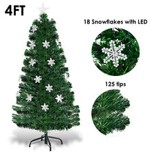 Load image into Gallery viewer, 4FT Artificial Fibre Optic Christmas Tree Green Color Changing Xmas Tree Decor