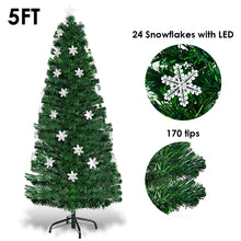 Load image into Gallery viewer, 1.5m Fiber Optic Christmas Tree Color Changing Snowflake Decoration