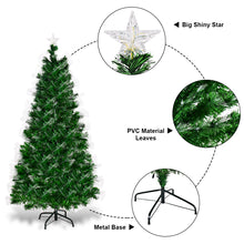 Load image into Gallery viewer, 1.5m Fiber Optic Artificial Christmas Tree LED Blossom Effects W/ Top Star