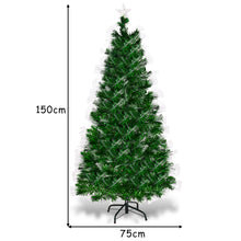 Load image into Gallery viewer, 1.5m Fiber Optic Artificial Christmas Tree LED Blossom Effects W/ Top Star