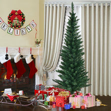 Load image into Gallery viewer, 5 FT Artificial Slim Pencil Christmas Tree with Metal Stand Decorative Xmas Tree