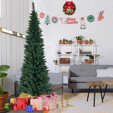 Load image into Gallery viewer, 1.8m Green Artificial Pine Christmas Tree Slim Decoration Xmas W/ Metal Stand