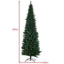 Load image into Gallery viewer, 240CM Artificial Christmas Tree Xmas Decoration Trees Slim for Small Room