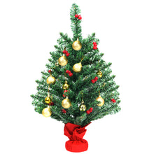 Load image into Gallery viewer, 2FT PVC Artificial Christmas Tree Tabletop Festival Xmas Decoration w/LED Lights