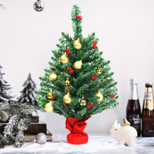 Load image into Gallery viewer, 2FT PVC Artificial Christmas Tree Tabletop Festival Xmas Decoration w/LED Lights
