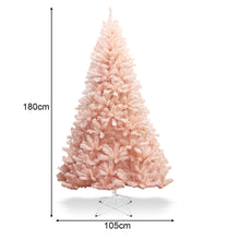 Load image into Gallery viewer, Pink Christmas Tree Full-bodied Artificial Tree with Metal Stand Realistic X-mas Traditional Decoration Hinged Tree for Living Room