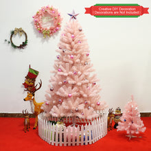 Load image into Gallery viewer, Pink Christmas Tree Full-bodied Artificial Tree with Metal Stand Realistic X-mas Traditional Decoration Hinged Tree for Living Room