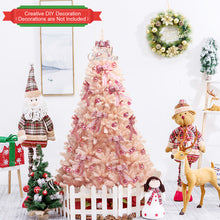 Load image into Gallery viewer, Pink Christmas Tree Full-bodied Artificial Tree with Metal Stand Realistic X-mas Traditional Decoration Hinged Tree for Living Room