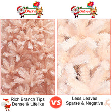 Load image into Gallery viewer, Pink Christmas Tree Full-bodied Artificial Tree with Metal Stand Realistic X-mas Traditional Decoration Hinged Tree for Living Room