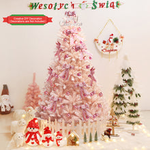 Load image into Gallery viewer, Pink Christmas Tree Full-bodied Artificial Tree with Metal Stand Realistic X-mas Traditional Decoration Hinged Tree for Living Room