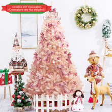 Load image into Gallery viewer, Pink Christmas Tree Full-bodied Artificial Tree with Metal Stand Realistic X-mas Traditional Decoration Hinged Tree for Living Room