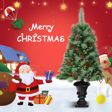 Load image into Gallery viewer, 4FT Artificial Christmas Tree Indoor Outdoor Xmas Tree Decoration W/ Pine Cones