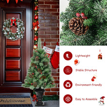 Load image into Gallery viewer, 4FT Artificial Christmas Tree Indoor Outdoor Xmas Tree Decoration W/ Pine Cones