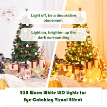 Load image into Gallery viewer, 6FT Artificial Pre-Lit Christmas Tree 250 Warm LED Lights Xmas Tree Decoration
