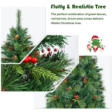 Load image into Gallery viewer, 6FT Artificial Pre-Lit Christmas Tree 250 Warm LED Lights Xmas Tree Decoration