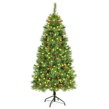 Load image into Gallery viewer, 6FT Artificial Pre-Lit Christmas Tree 250 Warm LED Lights Xmas Tree Decoration