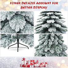 Load image into Gallery viewer, 6FT Fir Snow Flocked Artificial Christmas Tree Hinged Alaskan Xmas Pine Tree