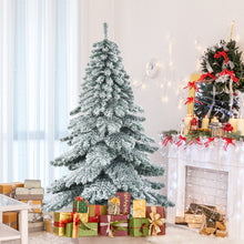 Load image into Gallery viewer, 6FT Fir Snow Flocked Artificial Christmas Tree Hinged Alaskan Xmas Pine Tree