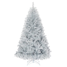 Load image into Gallery viewer, 1.8m Artificial Silver Christmas Tree Hinged Full Tree Electroplated Technology