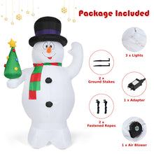 Load image into Gallery viewer, 2.4M Inflatable Christmas Snowman Decorations w/ Lights Snowman Santa for Xmas