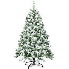Load image into Gallery viewer, 4.5FT Artificial Christmas Tree Snow Flocked Hinged Pine Tree Home Outdoor Decor