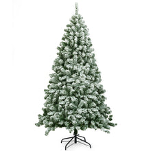 Load image into Gallery viewer, 6FT Artificial Christmas Tree Green Snow Flocked Xmas Tree Decoration In/Outdoor