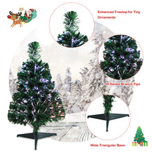 Load image into Gallery viewer, 2FT Tabletop Christmas Tree Fiber Optic Xmas Tree Decoration Color Changing