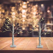 Load image into Gallery viewer, 2FT Pre-lit Twig Birch Tree White Christmas Tree Decoration Warm White LED Light