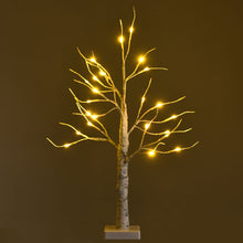 Load image into Gallery viewer, 2FT Pre-lit Twig Birch Tree White Christmas Tree Decoration Warm White LED Light