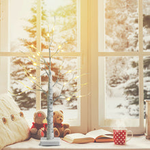 Load image into Gallery viewer, 2FT Pre-lit Twig Birch Tree White Christmas Tree Decoration Warm White LED Light