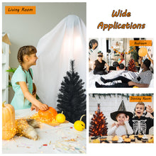 Load image into Gallery viewer, 4FT Pre-lit Artificial Christmas Tree Entrance Black Potted Xmas Tree Decoration