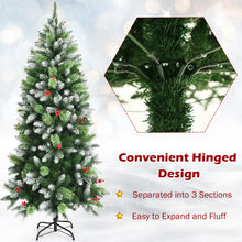 Load image into Gallery viewer, 6FT Artificial Christmas Tree Green Snow Flocked Xmas Tree Decoration In/Outdoor