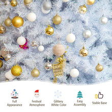 Load image into Gallery viewer, 6FT White Artificial Christmas Tree Realistic Full Xmas Pine Tree W/ Metal Stand