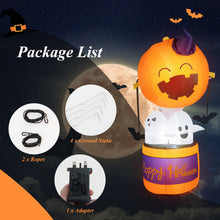 Load image into Gallery viewer, 6FT Tall Halloween Inflatable Balloon 3 Ghosts Combo Blow-up Decoration w/LED