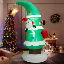 Load image into Gallery viewer, 8FT Inflatable Christmas Tree & Santa Claus w/ LED Air Blower Xmas Decoration