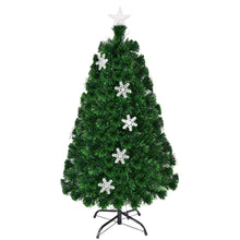 Load image into Gallery viewer, 1.2m Fiber Optic Christmas Tree Artificial Xmas Tree W/Top Star&Snowflake