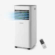 Load image into Gallery viewer, 9000 BTU Portable Air Conditioner, 3-in-1 Air Cooler w/ Fan & Dehumidifier Mode, Quiet AC Unit w/ Sleep Mode, 2 Fan Speeds, 24H Timer, LED Display, 4 Casters, Remote Control