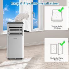 Load image into Gallery viewer, 9000 BTU Portable Air Conditioner, 3-in-1 Air Cooler w/ Fan & Dehumidifier Mode, Quiet AC Unit w/ Sleep Mode, 2 Fan Speeds, 24H Timer, LED Display, 4 Casters, Remote Control
