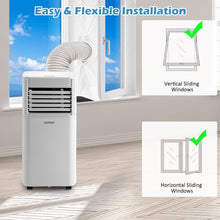 Load image into Gallery viewer, 9000 BTU Portable Air Conditioner, 3-in-1 Air Cooler w/ Fan & Dehumidifier Mode, Quiet AC Unit w/ Sleep Mode, 2 Fan Speeds, 24H Timer, LED Display, 4 Casters, Remote Control